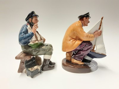 Lot 143 - Two Royal Doulton figures - Sailor's Holiday HN2442 and Tall Story HN2248