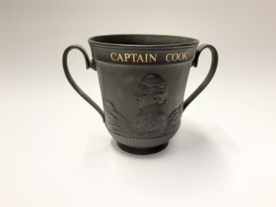 Lot 148 - Large and impressive Royal Doulton limited edition Captain Cook commemorative loving cup, number 311 of 500, boxed with certificate