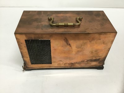 Lot 1072 - Mid 20th century copper cased barograph