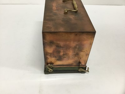 Lot 1072 - Mid 20th century copper cased barograph