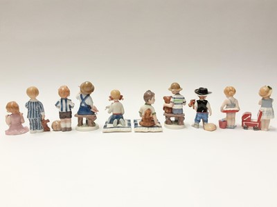 Lot 157 - Selection of modern Royal Copenhagen figures and animals including The Millennium Collection Emma and Frederick (15)