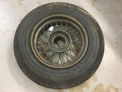 Lot 105 - Pre-War Rolls -Royce Phantom III wire wheel with 700/19 tyre