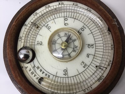 Lot 1080 - Early 19th century ivory pocket thermometer / compass