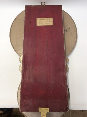 Lot 1119 - Late 19th/Early 20th century American Baird Clock Co. advertising drop dial wall clock 'Vanner & Prest's' "Molliscorium" 'Compo Embrocation'. Approximately 80cm