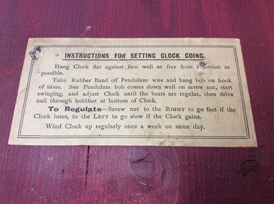 Lot 1119 - Late 19th/Early 20th century American Baird Clock Co. advertising drop dial wall clock 'Vanner & Prest's' "Molliscorium" 'Compo Embrocation'. Approximately 80cm