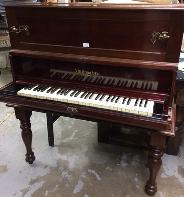 Lot 257 - Victorian mahogany cased Patent portable piano by J.B. Cramer & Co., London