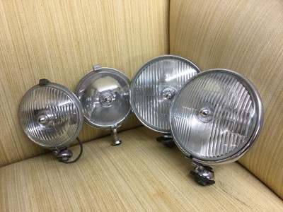 Lot 1267 - Pair 1950s Rolls - Royce Silver Dawn/ Wraith Lucas driving lamps and two Silver Cloud driving lamps (4)