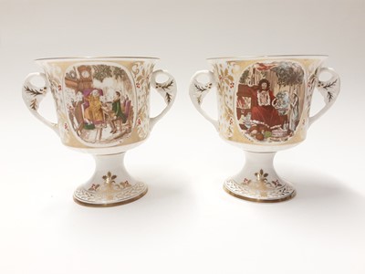 Lot 207 - Six Caverswall limited edition Christmas Goblets