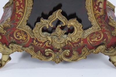 Lot 606 - Mid 19th century French boulle work mantel clock