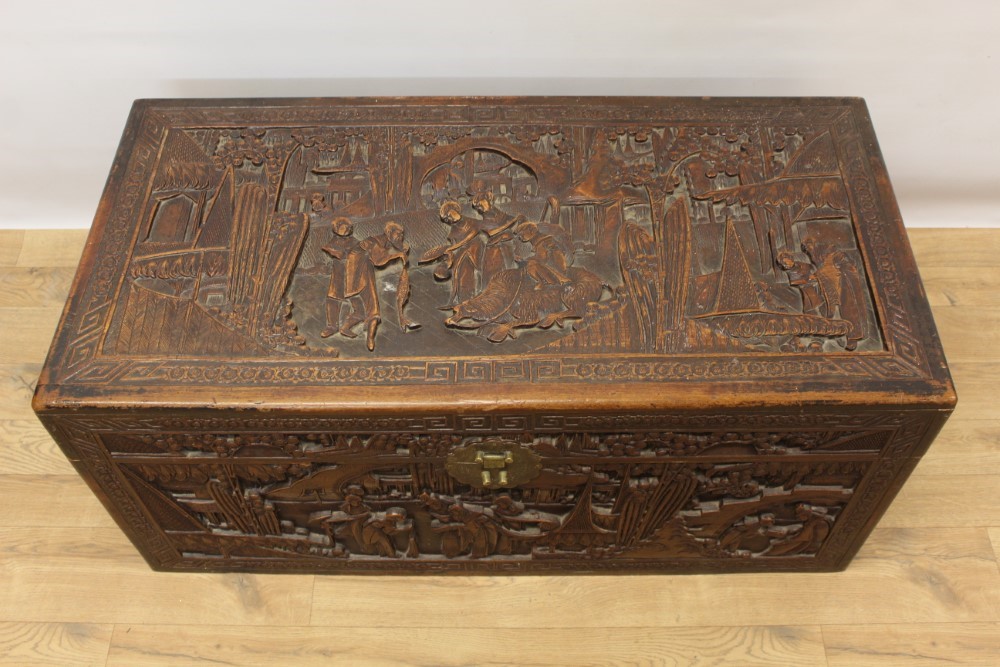 Lot 1380 Early 20th century Chinese relief carved