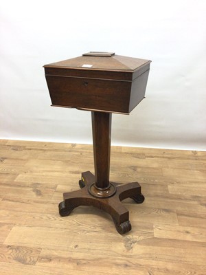 Lot 264 - Regency rosewood teapoy, lacking interior