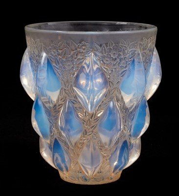 Lot 185 - Small Lalique iridescent glass vase, signed R Lalique France