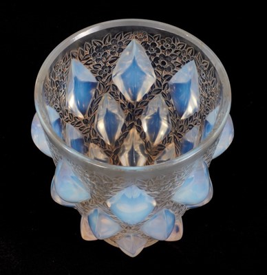 Lot 185 - Small Lalique iridescent glass vase, signed R Lalique France