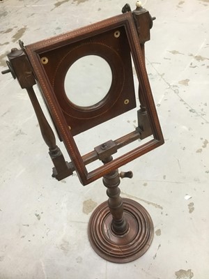 Lot 334 - Victorian mahogany photographic magnifier