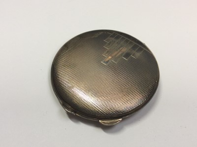 Lot 504 - Two 1940s silver powder compacts and silver bookmark