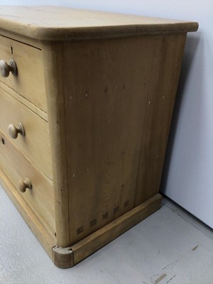 Lot 8 - Antique pine chest of drawers, together with a Victorian mahogany prie dieu