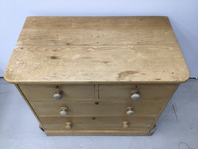 Lot 8 - Antique pine chest of drawers, together with a Victorian mahogany prie dieu