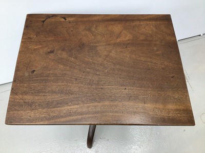 Lot 10 - Georgian mahogany tripod table, together with a Regency mahogany elbow chair