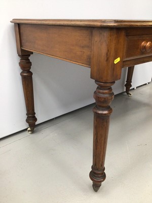 Lot 15 - Victorian oak writing table