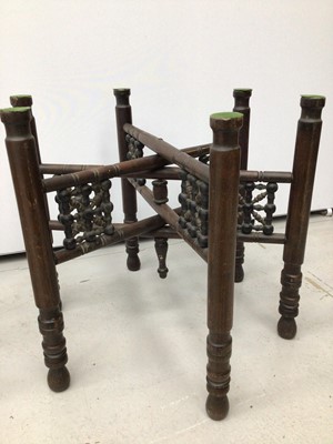 Lot 16 - Two Islamic brass top occasional tables