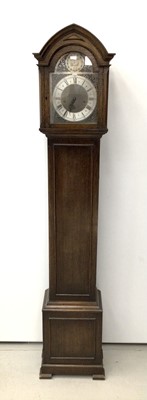 Lot 72 - Oak cased Grandmother clock