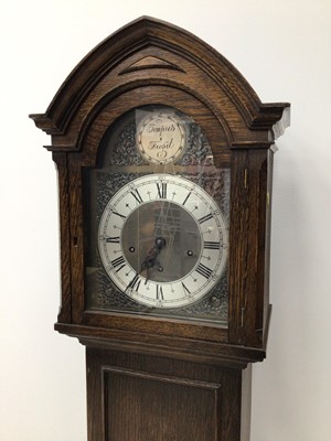 Lot 72 - Oak cased Grandmother clock