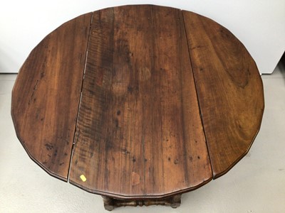 Lot 25 - Late 17th / early 18th century and later cherry wood gateleg table