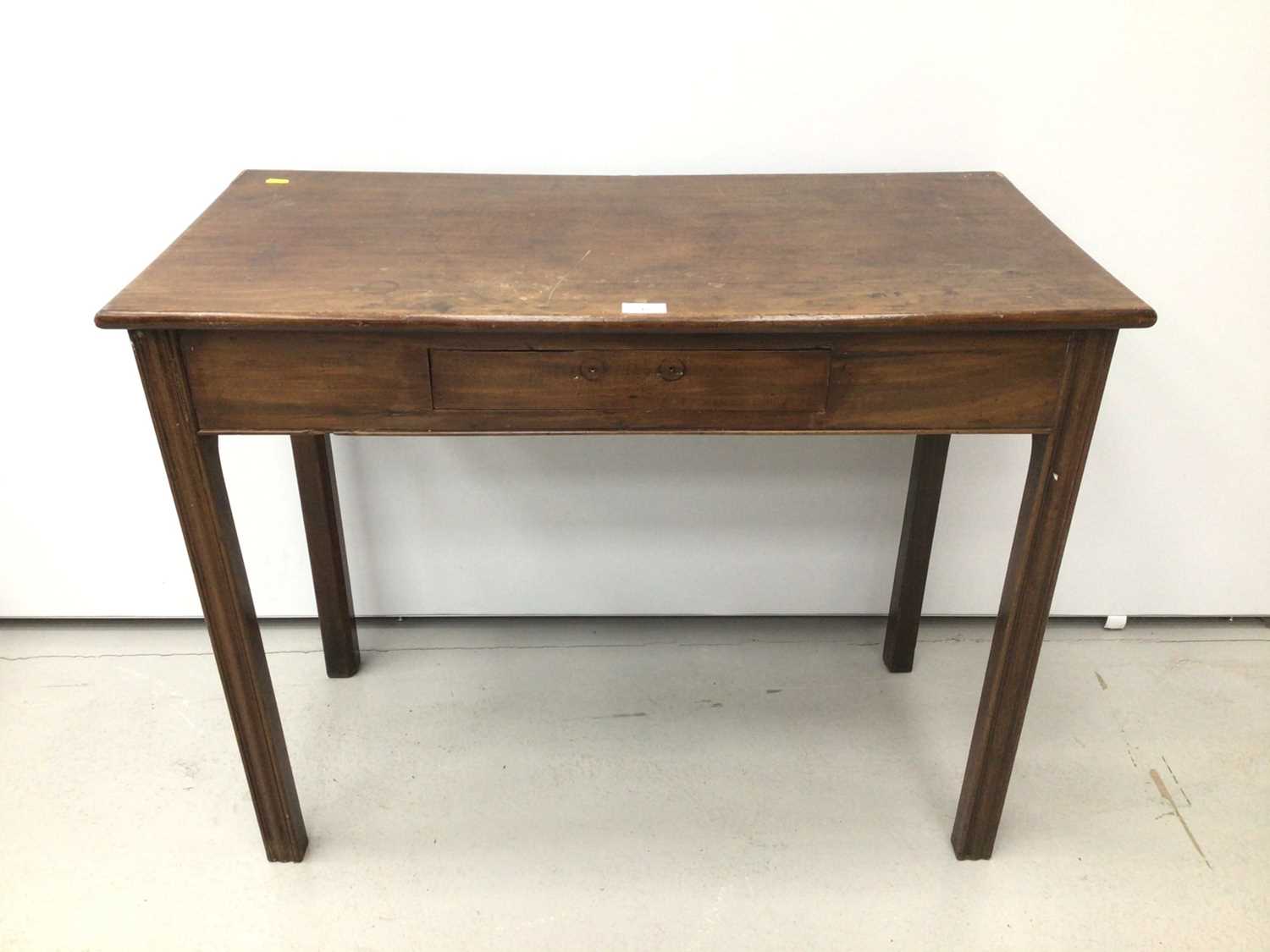 Lot 42 - 19th century mahogany side table, altered from a tea table