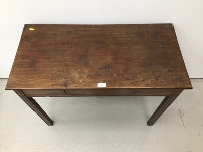 Lot 62 - 19th century mahogany side table, altered from a tea table