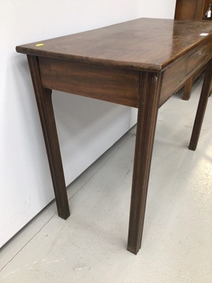 Lot 42 - 19th century mahogany side table, altered from a tea table