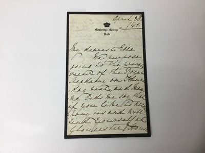 Lot 784 - Interesting collection of historic letters and ephemera