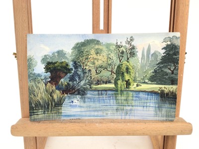 Lot 1307 - Attributed to Ernest Shepard watercolour - view of The Lake Regents Park