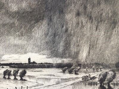 Lot 106 - J William Hepburn (early 20th century) etching - Rain Laventie, Nov 1916, another by the same hand
