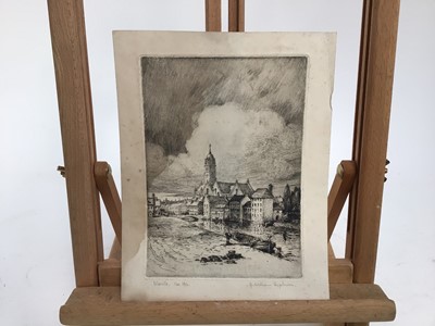 Lot 320 - J William Hepburn (early 20th century) etching - Rain Laventie, Nov 1916, another by the same hand