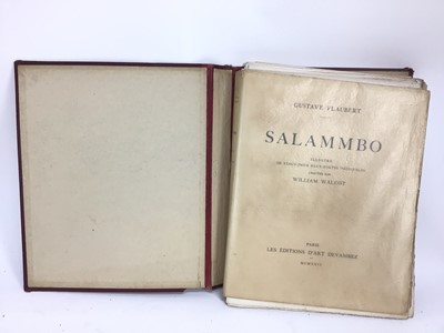 Lot 1304 - Gustavo Flaubert - Salambo illustrated by William Walcot, signed and inscribed 'to my friend Riley W. Walcot, Sept 1926, limited edition with numerous etchings