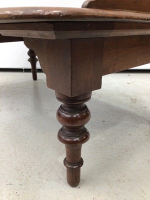 Lot 65 - Victorian mahogany reading table, of kidney form with rising rest adjusting on easel support, 69cm wide, together with magazine stand, 17th century style joint stool, another stool, towel rail
