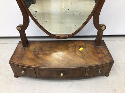 Lot 77 - George III mahogany dressing table mirror, together with. Regency mahogany dressing table mirror