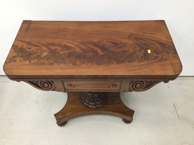 Lot 79 - William IV mahogany card table