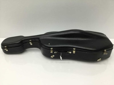 Lot 677 - Cello case with black finish, internal measurement approximately 136cm