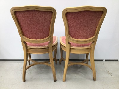 Lot 122 - Set of five birch kitchen chairs, with pad upholstered back and sets on cabriole legs
