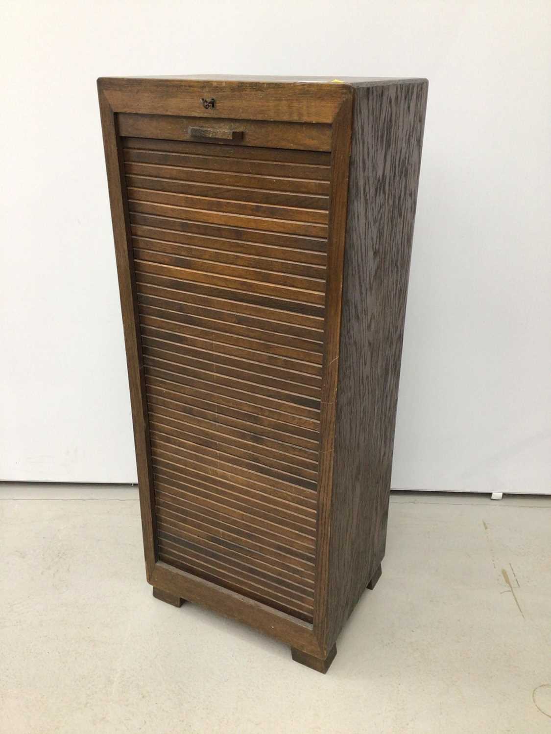 Lot 156 - 1930's oak filing cabinet with pull out