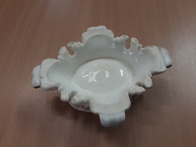 Lot 13 - Group of decorative ceramics to include 19th Century Coalport Imari pattern milk jug, three Continental Porcelain Trencher type salts, and other ceramics