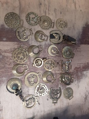 Lot 21 - Extensive collection of Horse Brasses to include RSPCA Merit badges, and others (qty)