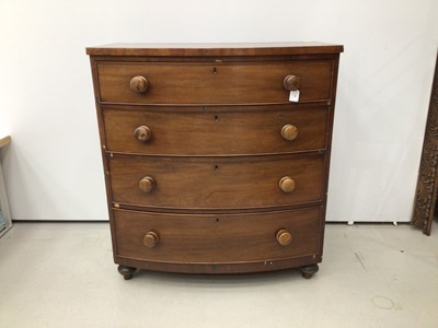 Lot 92 - Victorian mahogany bowfront chest of drawers