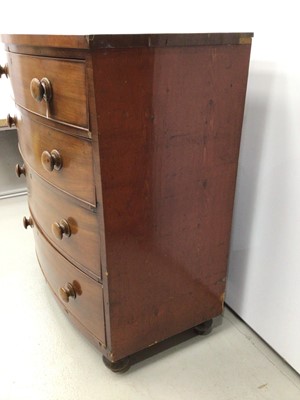 Lot 92 - Victorian mahogany bowfront chest of drawers