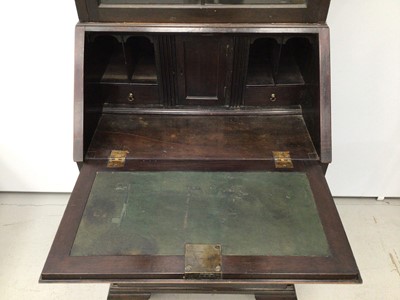 Lot 93 - Mahogany bureau bookcase, 18th century with alterations