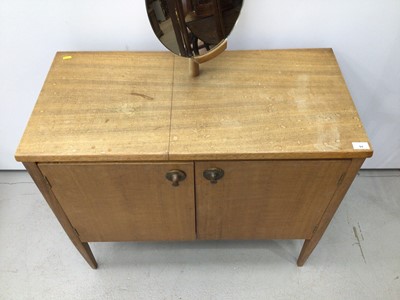 Lot 94 - Unusual Teak dressing chest with sliding top,...