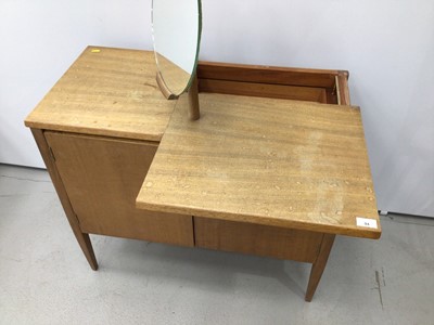 Lot 94 - Unusual Teak dressing chest with sliding top,...