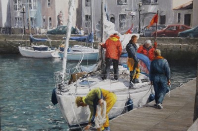 Lot 1121 - Christine Slade (contemporary) pastel 'Safe Arrival'