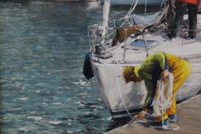 Lot 1121 - Christine Slade (contemporary) pastel 'Safe Arrival'